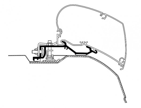 Adaptér pre Omnistor Series 6 Ducato, Jumper, Boxer od roku 2007 pre markízu 375cm a 400cm