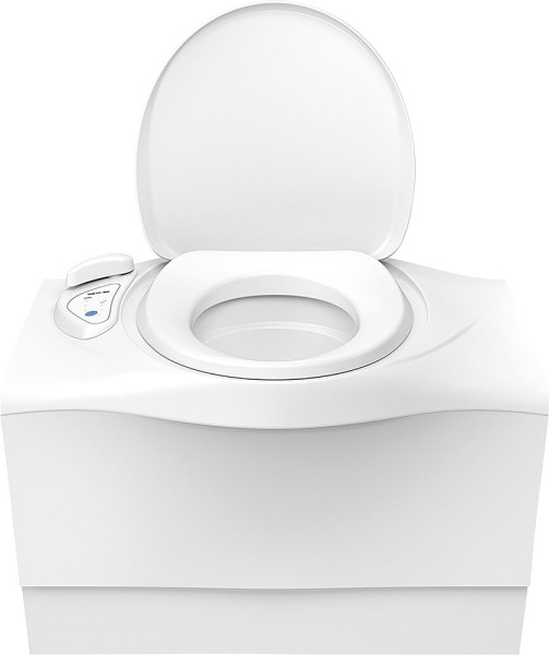 Kazetové WC C402-X bez dverí, farba biela, vľavo