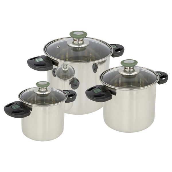 Súprava hrncov z nehrdzavejúcej ocele Elegance Compact