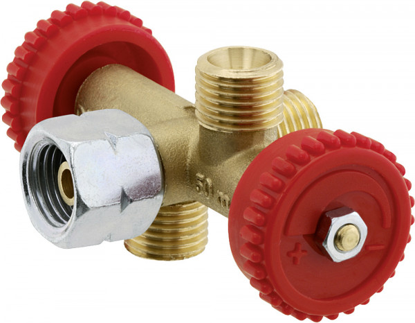 Ventil odbočný G 1/4 LH-ÜM x G 1/4 LH-ÜM 2 východy