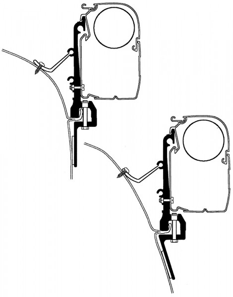 Adaptérová lišta Bürstner Ixeo 400cm, T680