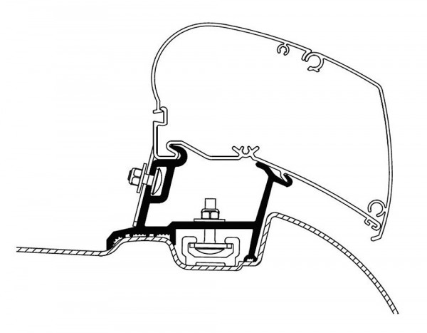 Adaptér pre Thule Omnistor 6300/6200 pre MB Sprinter a VW Crafter
